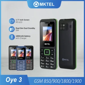 MKTEL OYE 3 GSM 1,77 polegadas Dual SIM Dual Standby 1800mAh FM Grandes Botões Lanterna Rápida Alto-falante Portátil – Verde