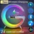 Luminária G RGB Colorida com Relógio Caixa de Som Bluetooth e Carregamento por Indução LCS Eletrônicos